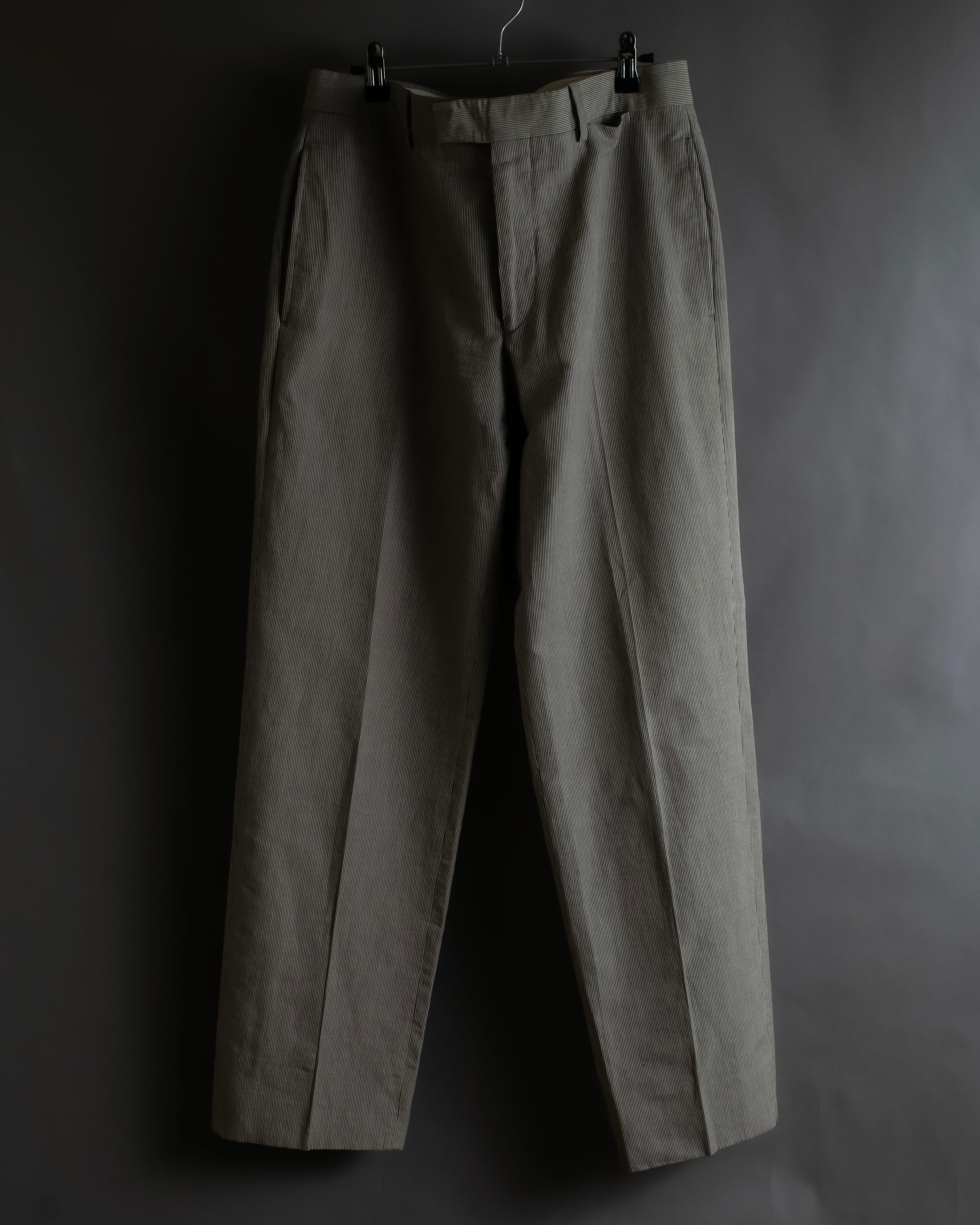"HERMES" Cotton linen wide tapered slacks