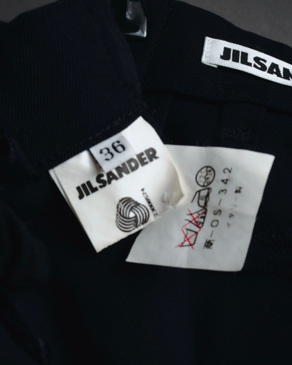 "JIL SANDER" 90’s pure new wool minimalist slacks