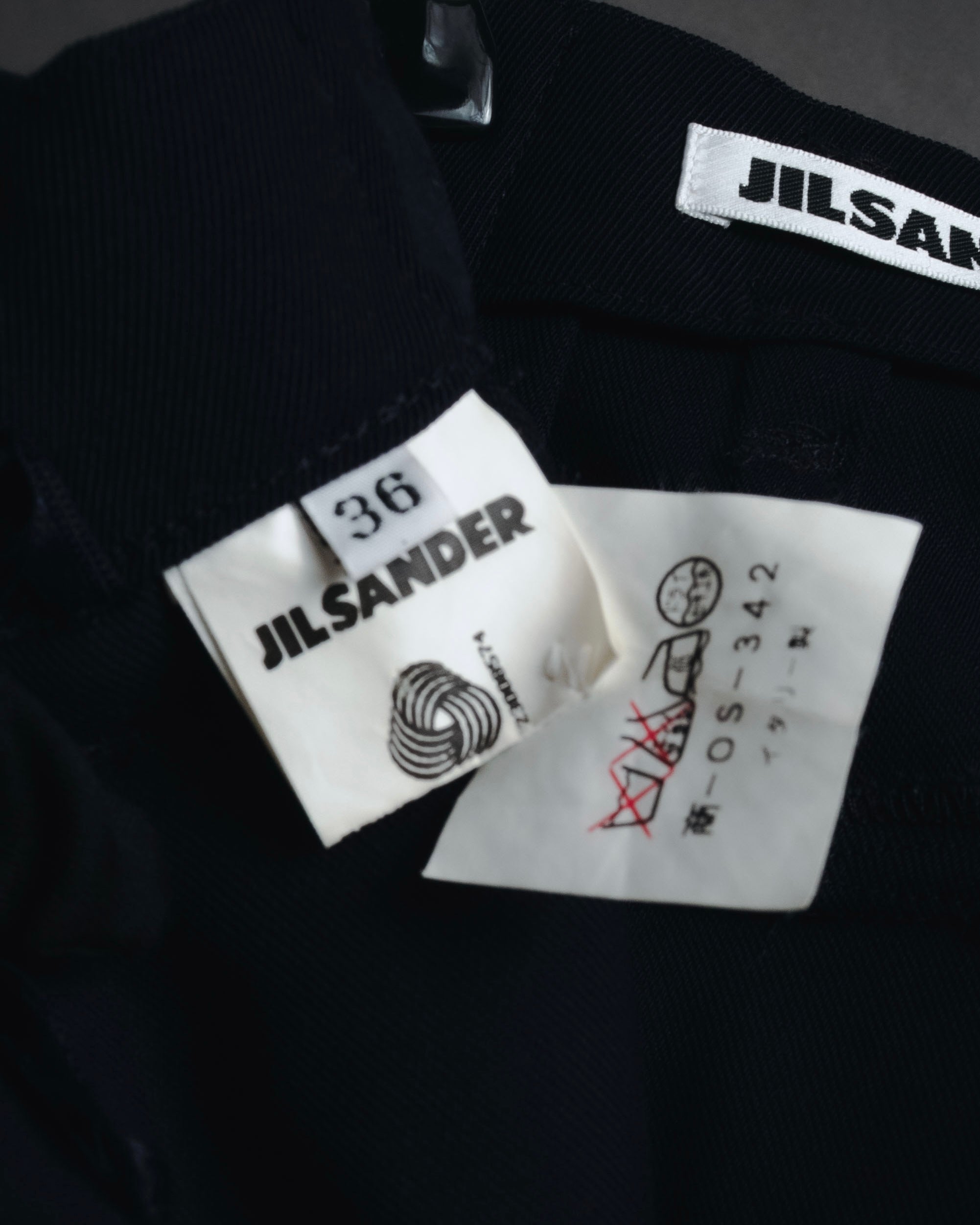 "JIL SANDER" 90’s pure new wool minimalist slacks