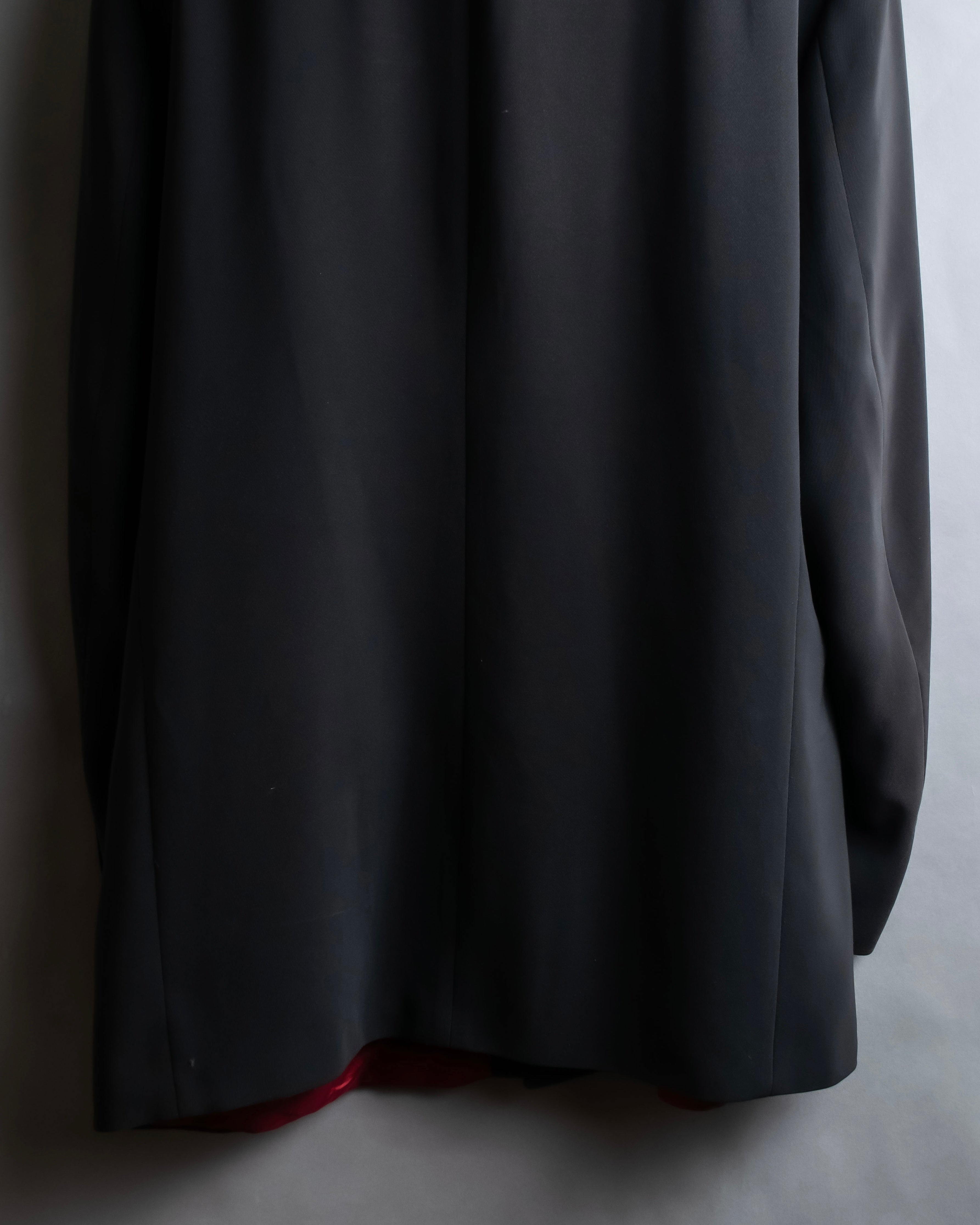 "TOSSARI" Shiny hidden zipper design tailored jacket