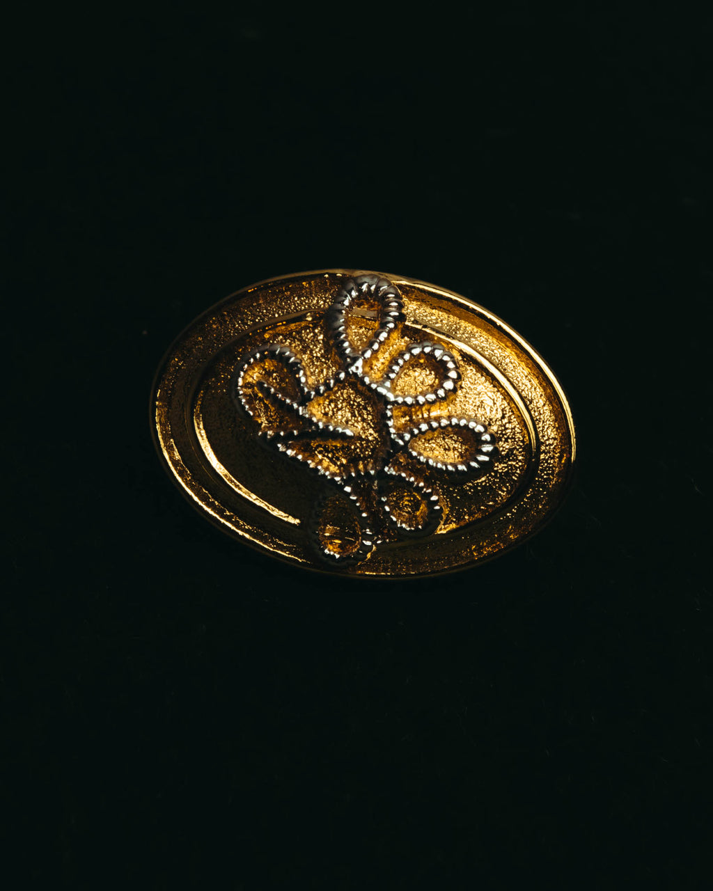 “Nina Ricci” 80's-90's Gold-tone floral clip-on earrings