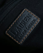 "Ralph Lauren" Saddle＆stirrup motif grained leather shoulder bag