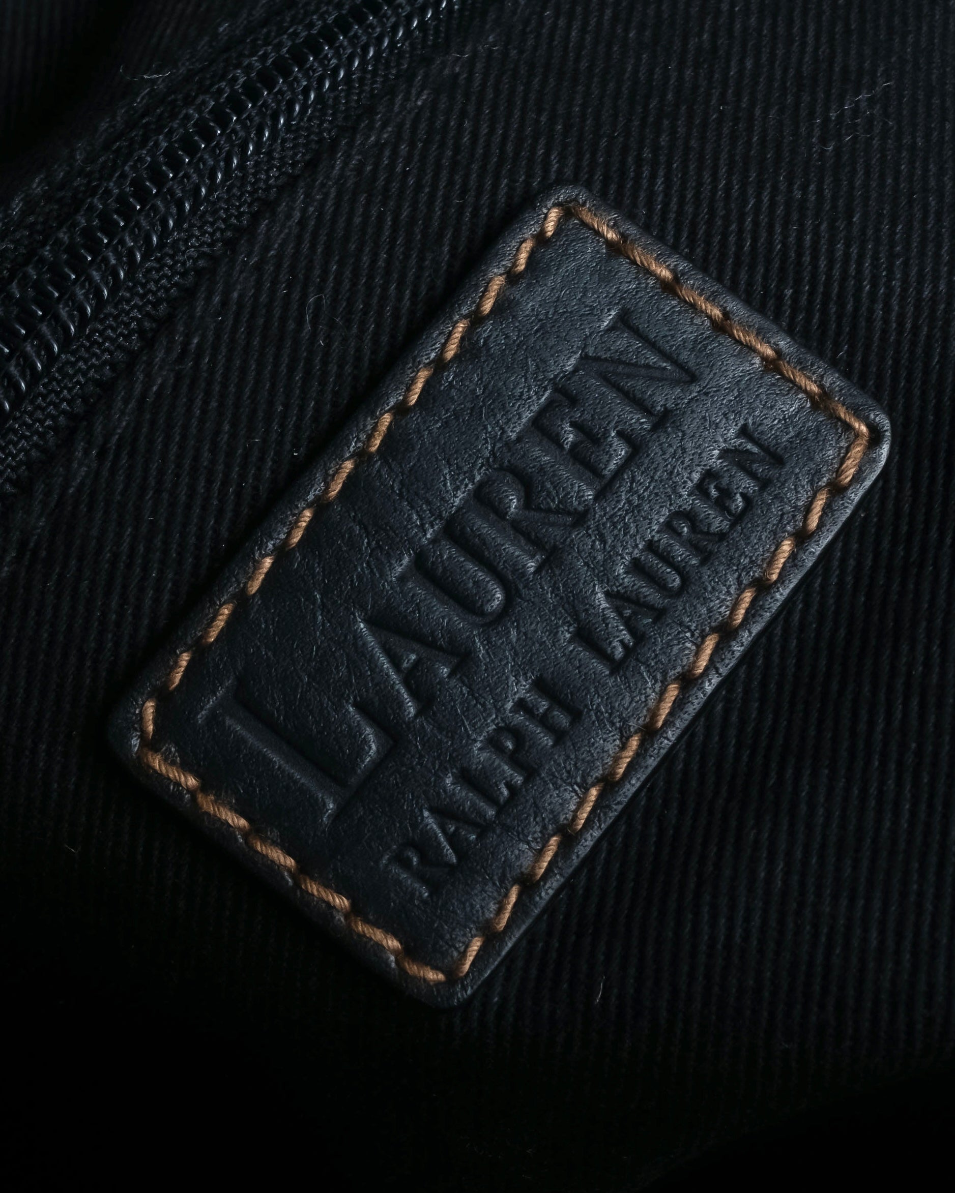 "Ralph Lauren" Saddle＆stirrup motif grained leather shoulder bag