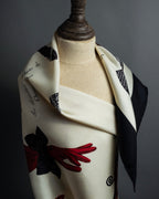 "Christian Dior" Parisian accessory motif silk scarf