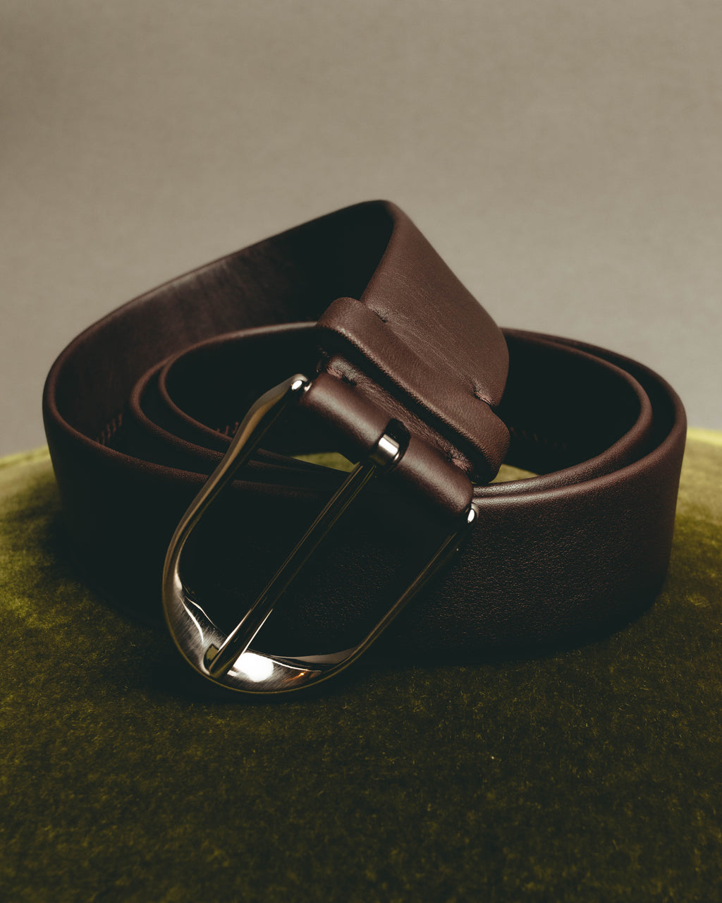 "Ermenegildo Zegna" Classic stitched leather belt