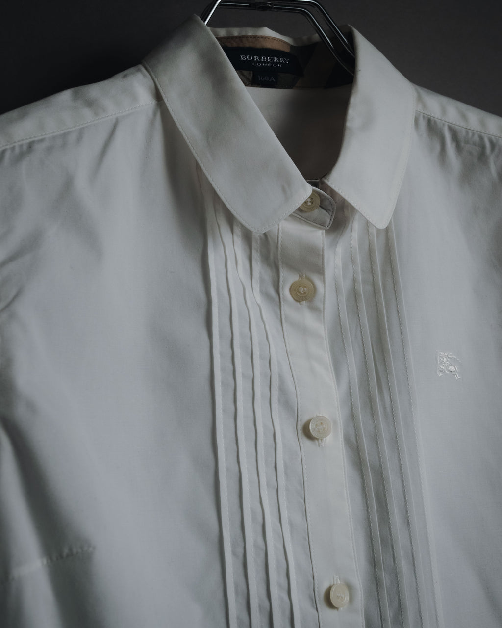 "BURBERRY LONDON" 2010-2014 pintuck tuxedo-front dress shirt
