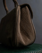 "LUCE SAINT-CLAR" Special textured leather one-handle bag