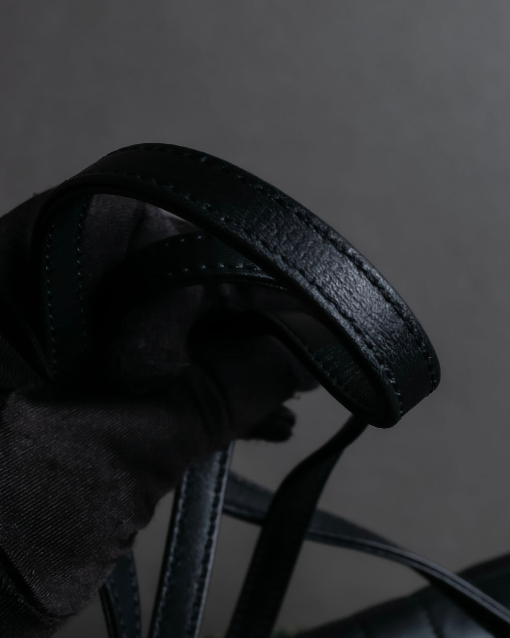 "CELINE" Triomphe logo quilted leather shoulder bag