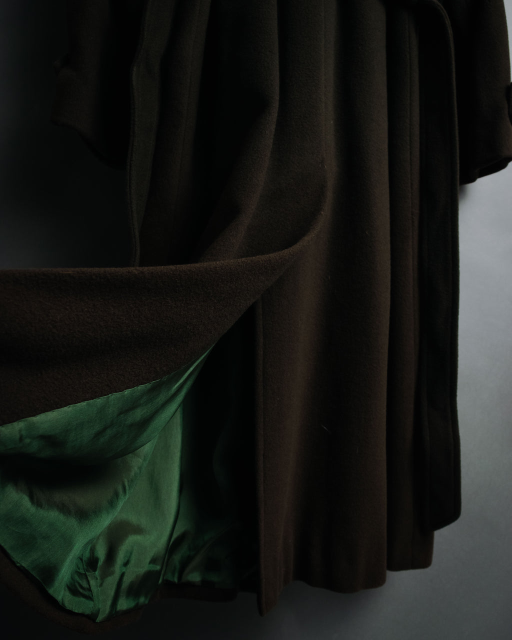 –SPECIAL– "CELINE" 80’s-90’s Triomphe button double breasted long coat