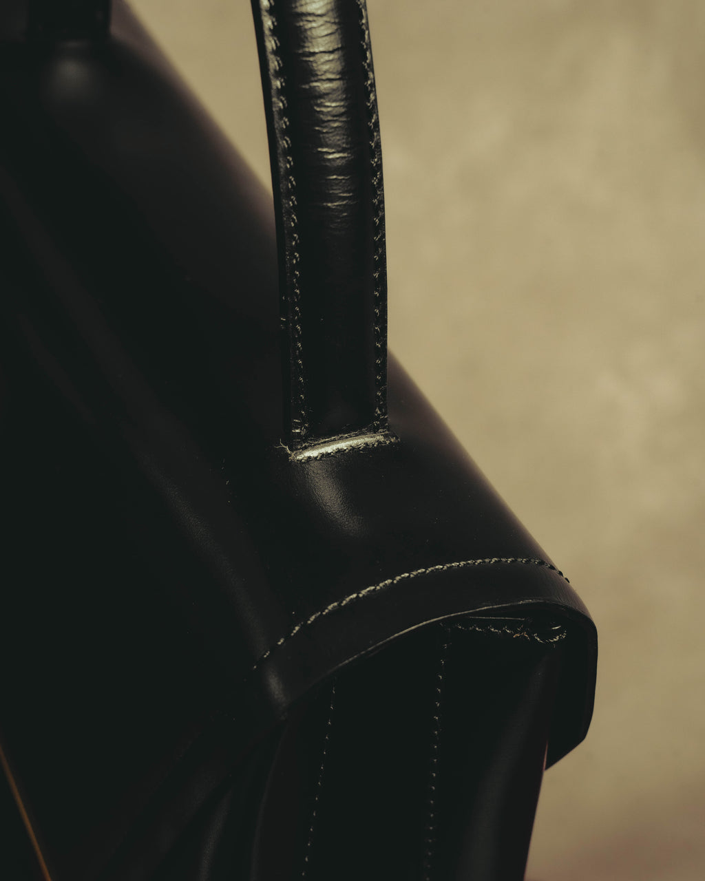 "LOEWE" 80's-90's Structured top-handle shoulder bag