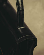 "LOEWE" 80's-90's Structured top-handle shoulder bag