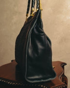 -SPECIAL- “Bottega Veneta” 00’s intrecciato braided handle oversized leather tote bag