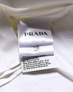 PRADA/ 2021 Thick Collar Oversized Dress Shirt White