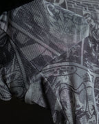 "JEAN PAUL GAULTIER JEANS" American comic book motif sheer short length pullover