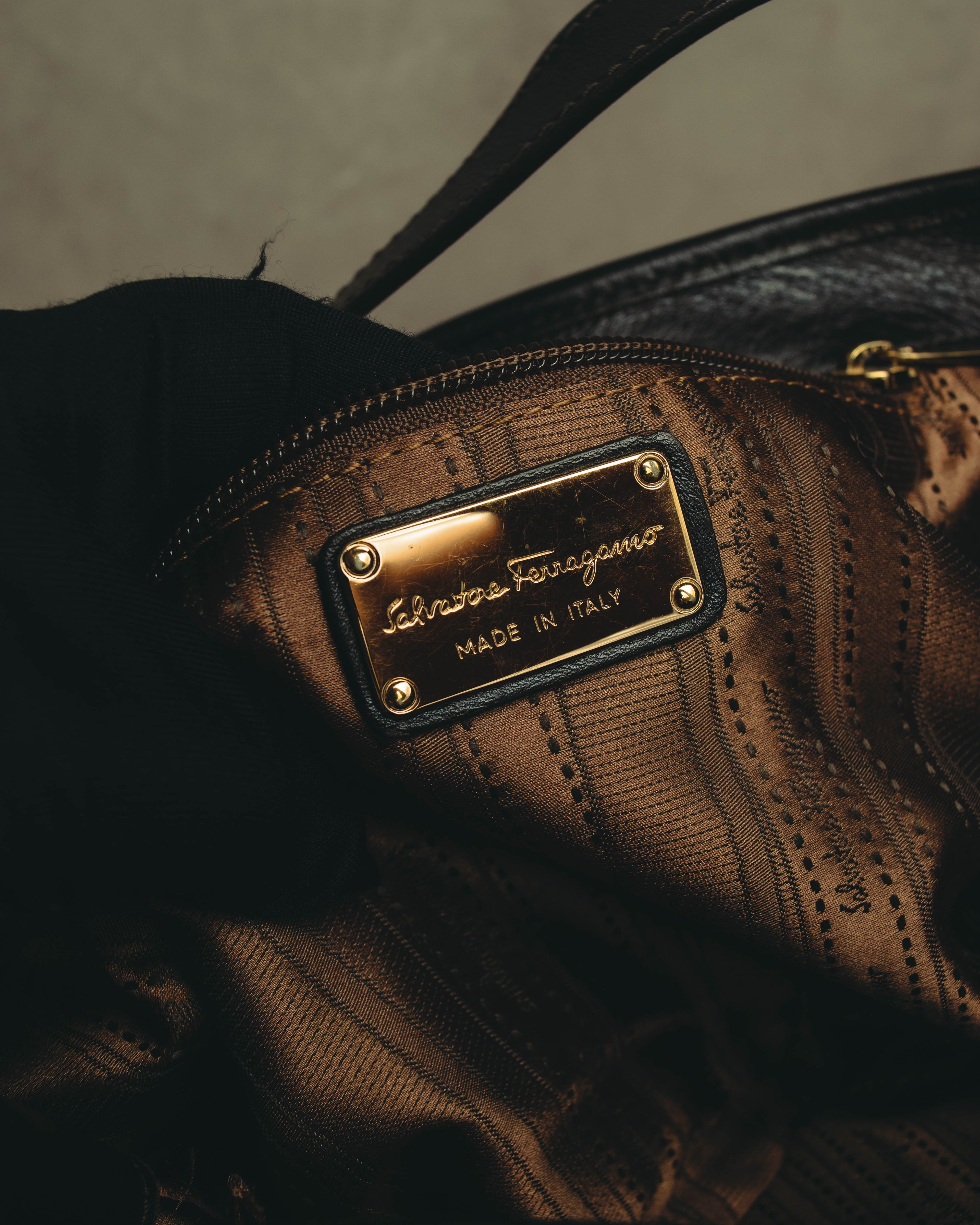 "Salvatore Ferragamo" 00's-10's Gancini leather shoulder bag