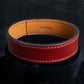 "HERMES" Margiela period burgundy leather bracelet