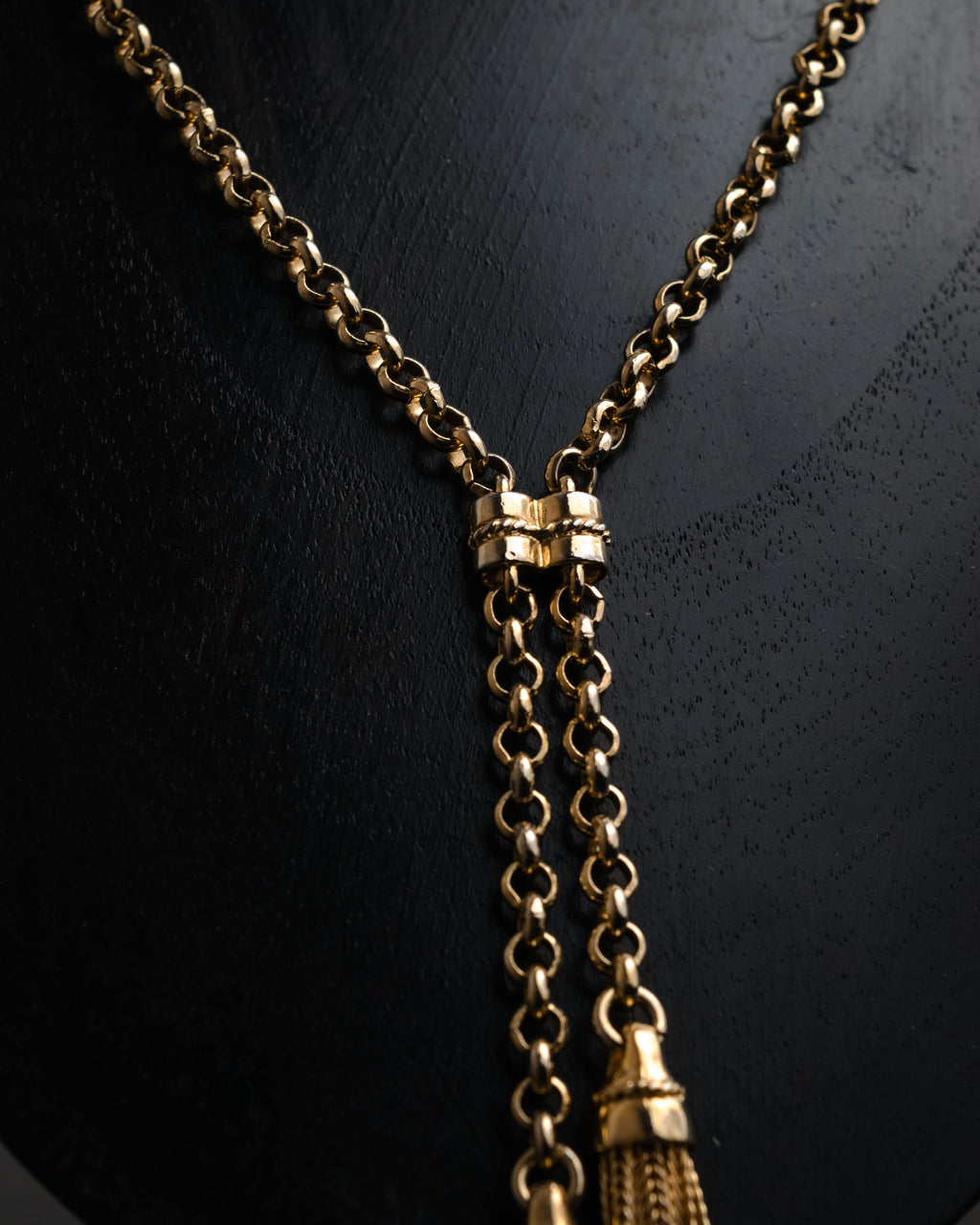 –SPECIAL– “SONIA RYKIEL” 80’s-90’s Tassel lariat chain necklace