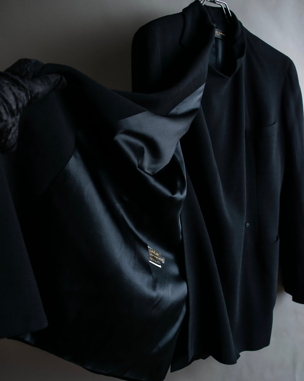 "DKNY" Asymmetrical design woven tailored jacket