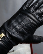 "Salvatore Ferragamo" Gancini motif leather gloves
