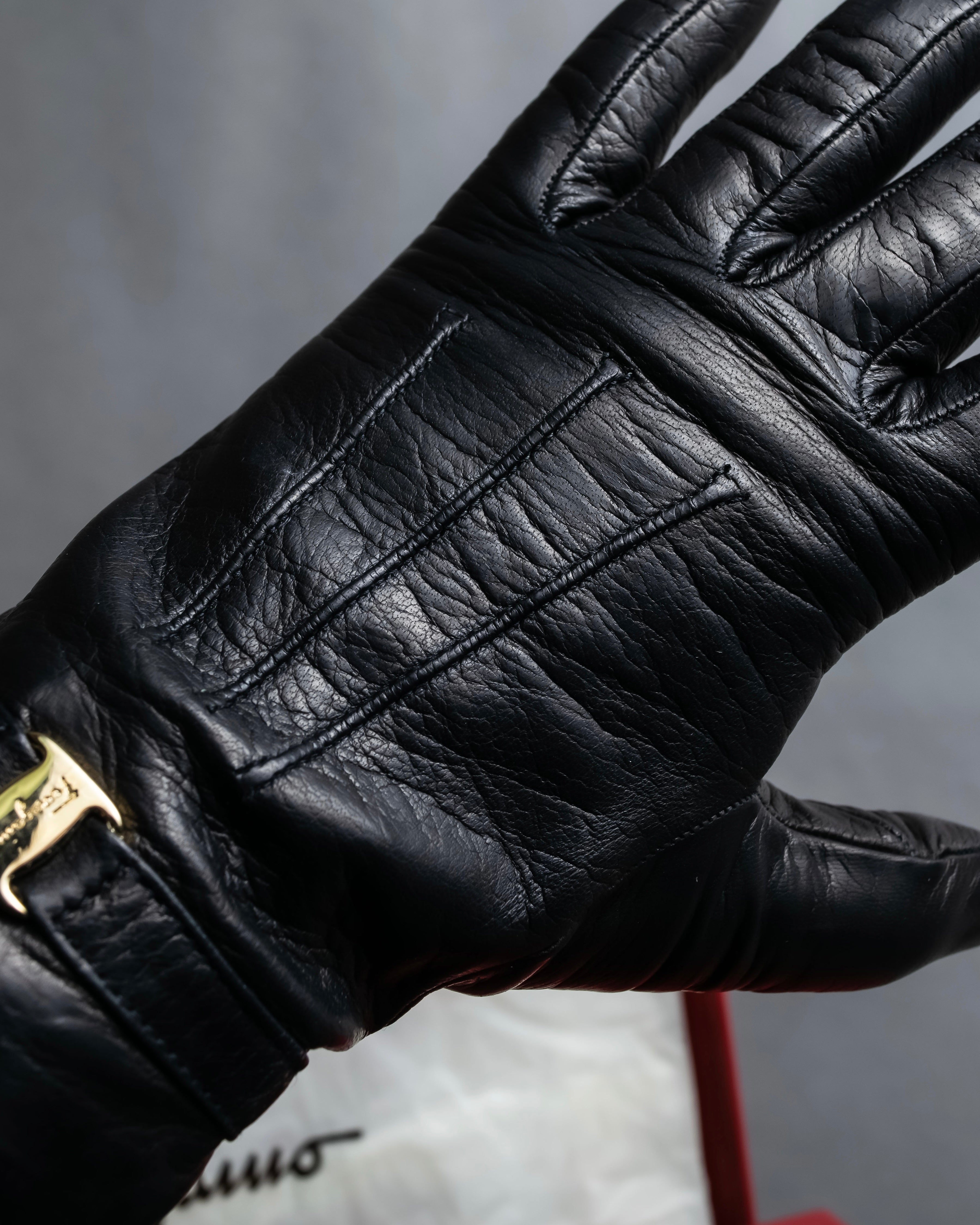 "Salvatore Ferragamo" Gancini motif leather gloves