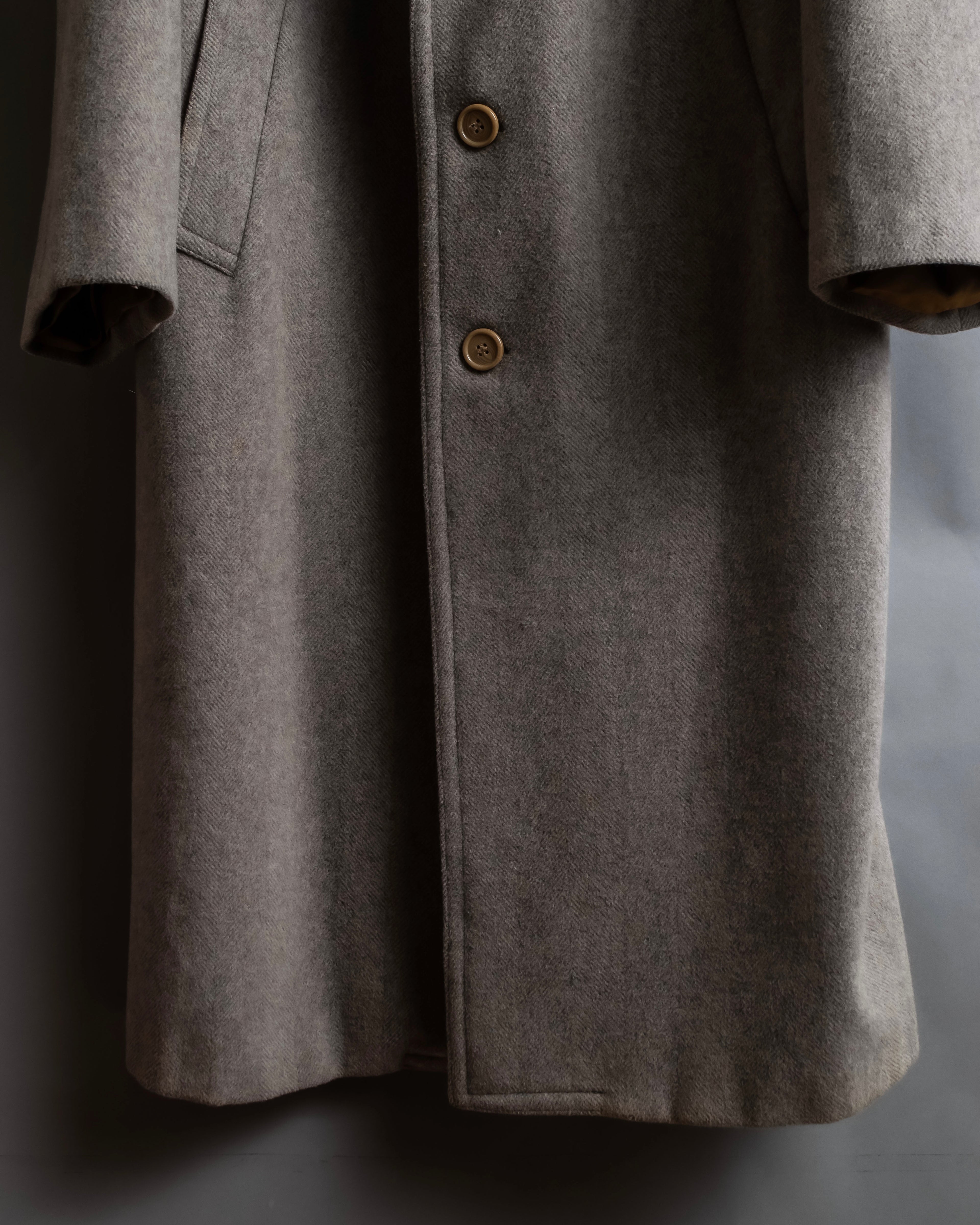 Vintage brushed feel oversized maxi length chester coat