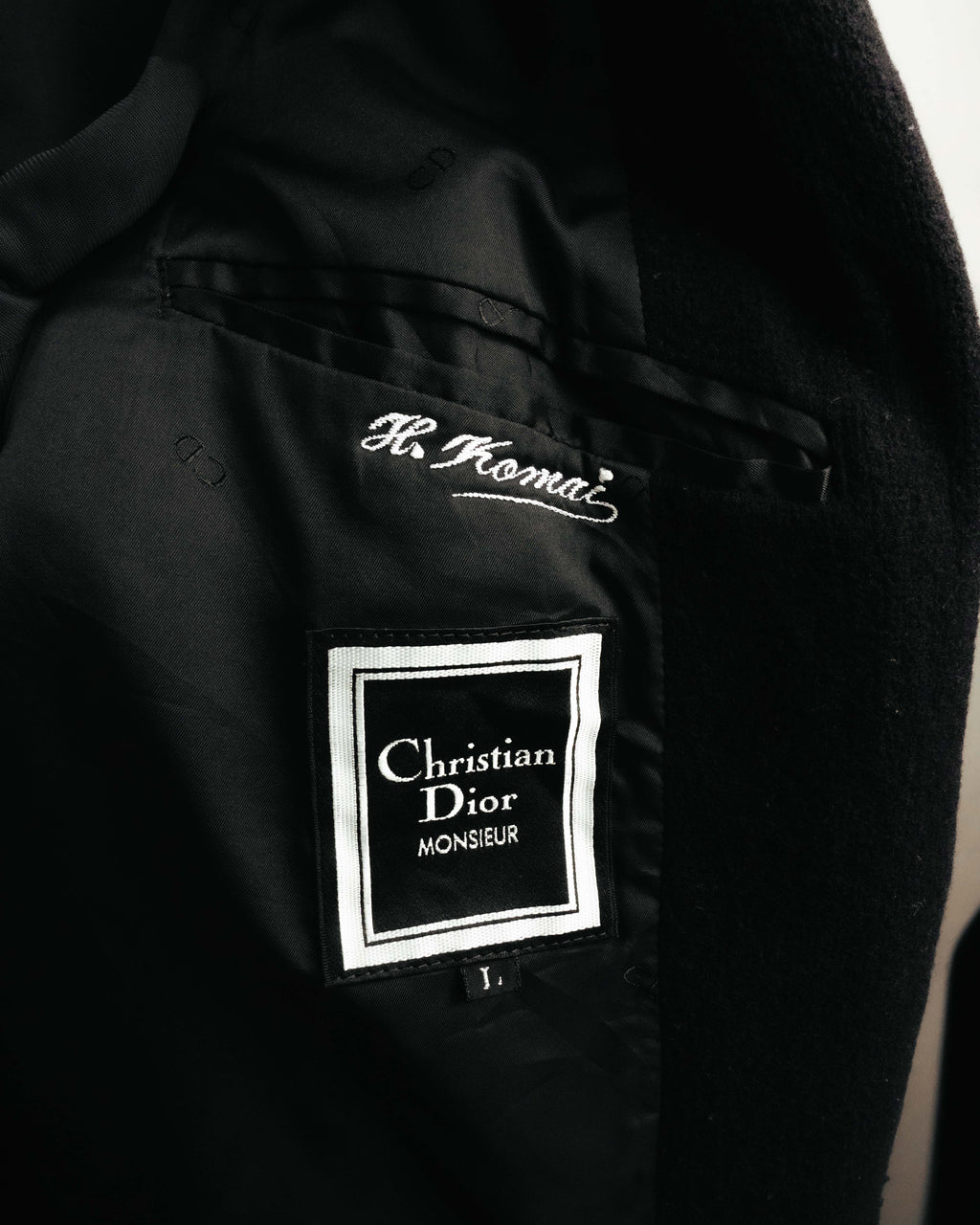 “Christian Dior MONSIEUR” 80’s-90’s Ribbed collar oversized wool field jacket
