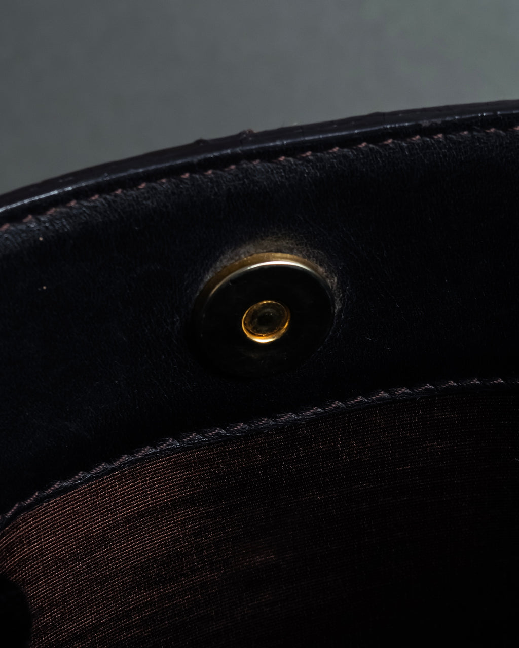 "YVES SAINT LAURENT" Hand-stitched design hair calf leather tote bag