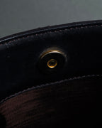 "YVES SAINT LAURENT" Hand-stitched design hair calf leather tote bag