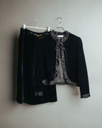-SPECIAL- “CELINE” 80’s-90’s velvet frilled chain setup