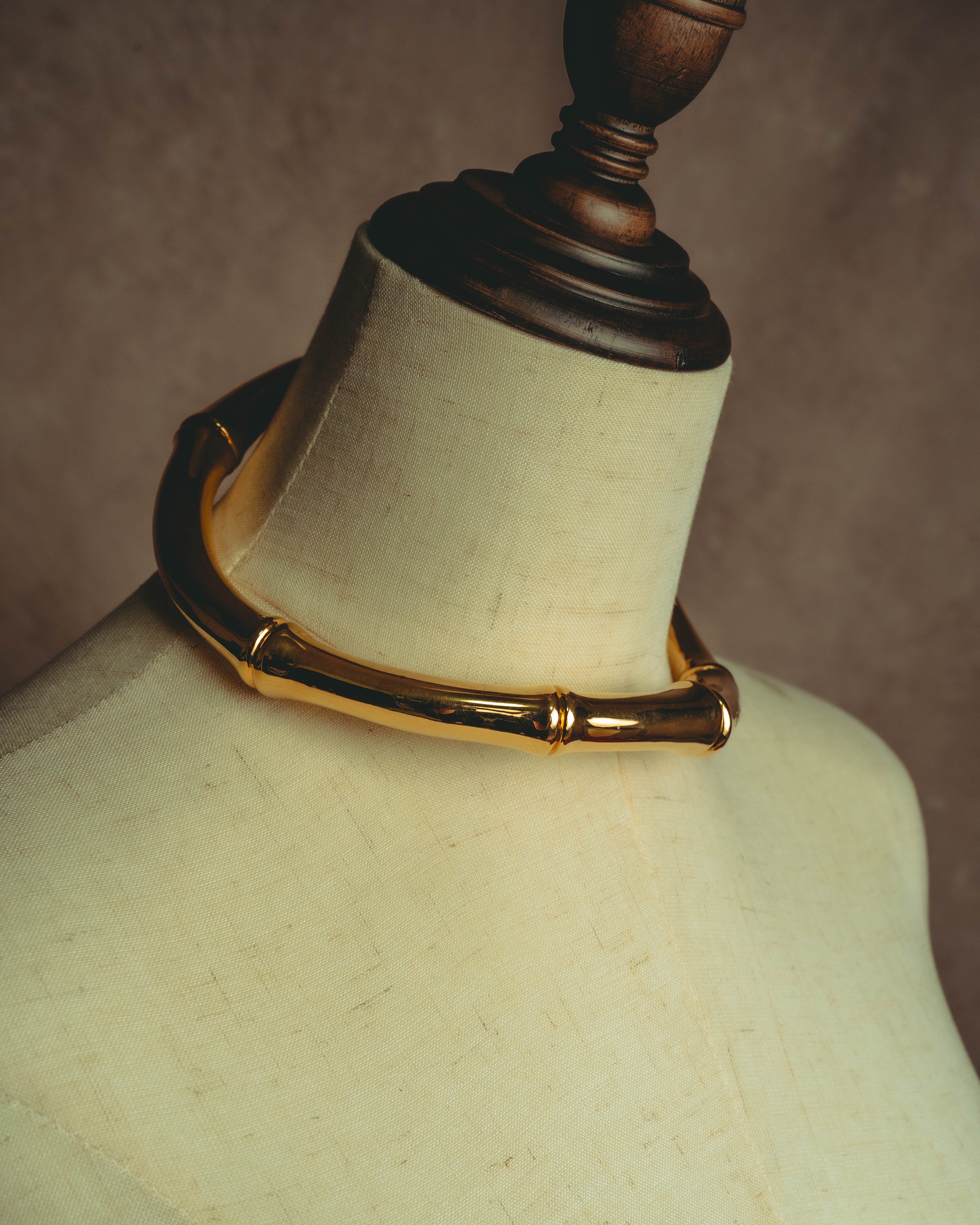 –SPECIAL– "GUCCI" 2025- Sculptural bamboo choker necklace