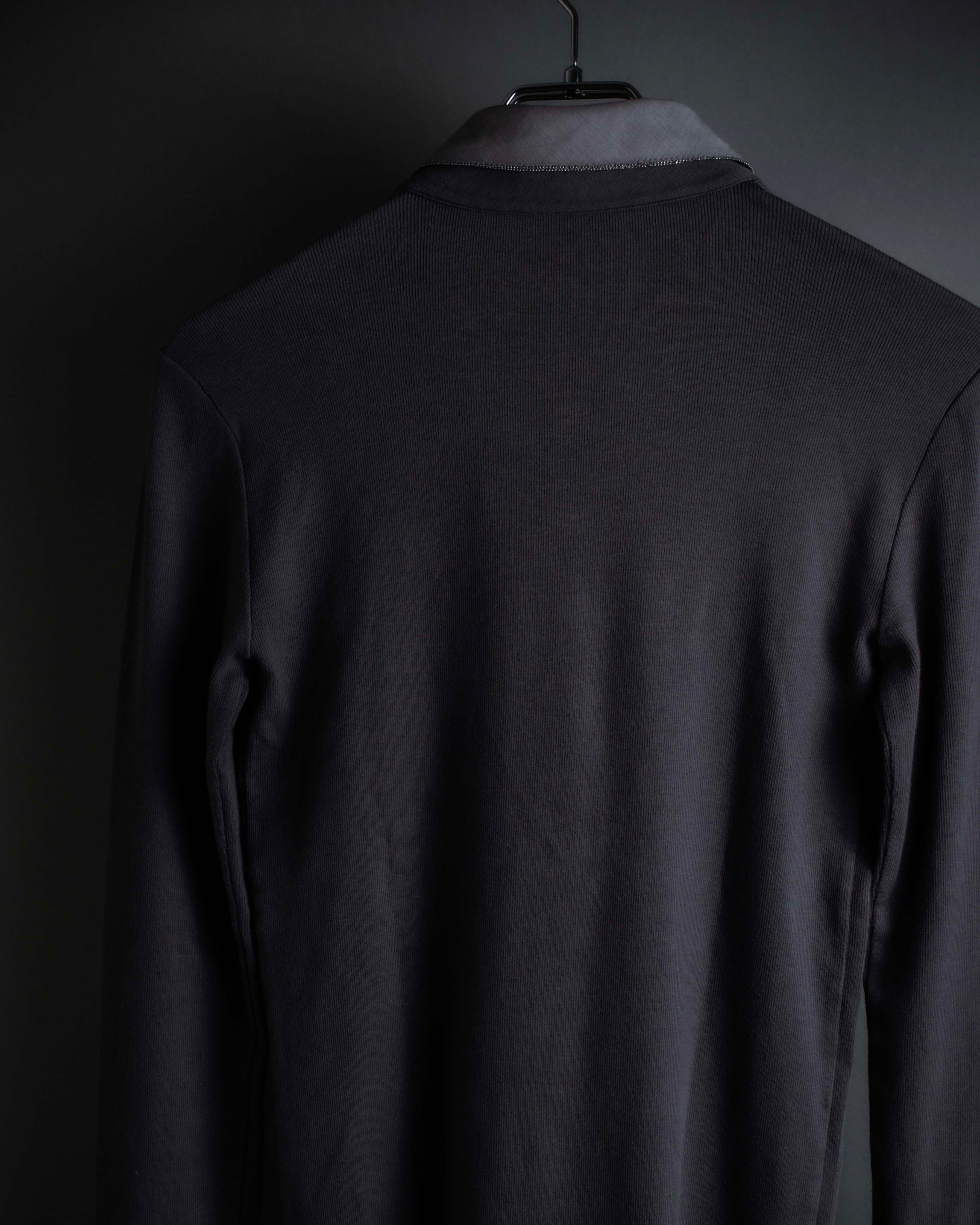 "BRUNELLO CUCINELLI" Layered shirt docking design knit pullover