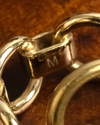 "Christian Dior" Pearl charm top chain link arm ring