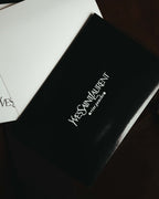 -SPECIAL- "Yves Saint Laurent" 00's Luxurious shearling double buckle messenger bag