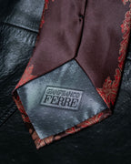 "GIANFRANCO FERRE" Beautiful botanical and frame design necktie