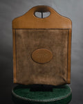 “GUCCI” Late 70’s-early 80’s suede and leather cutout handle bag