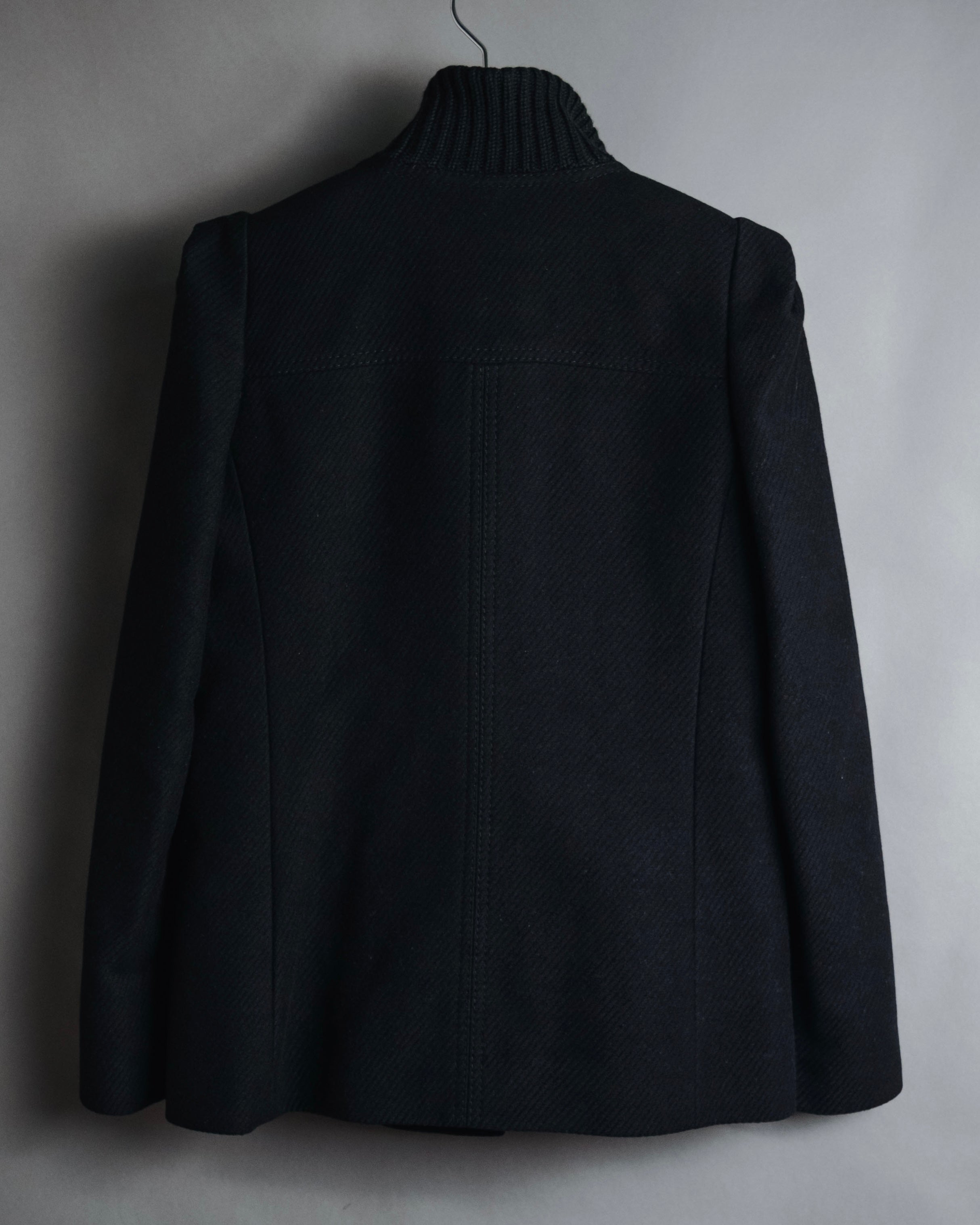 –SPECIAL– "Martin Margiela" 00’s rib knit collar wool cashmere jacket