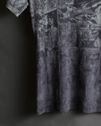 "JEAN PAUL GAULTIER JEANS" American comic book motif sheer short length pullover