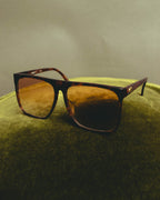 "Yves Saint Laurent" 80's Oversized tortoiseshell square sunglasses