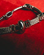 "Ferragamo" Sparkling crystal link bracelet