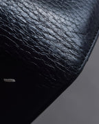 "MAISON MARGIELA" Grain texture leather snap wallet