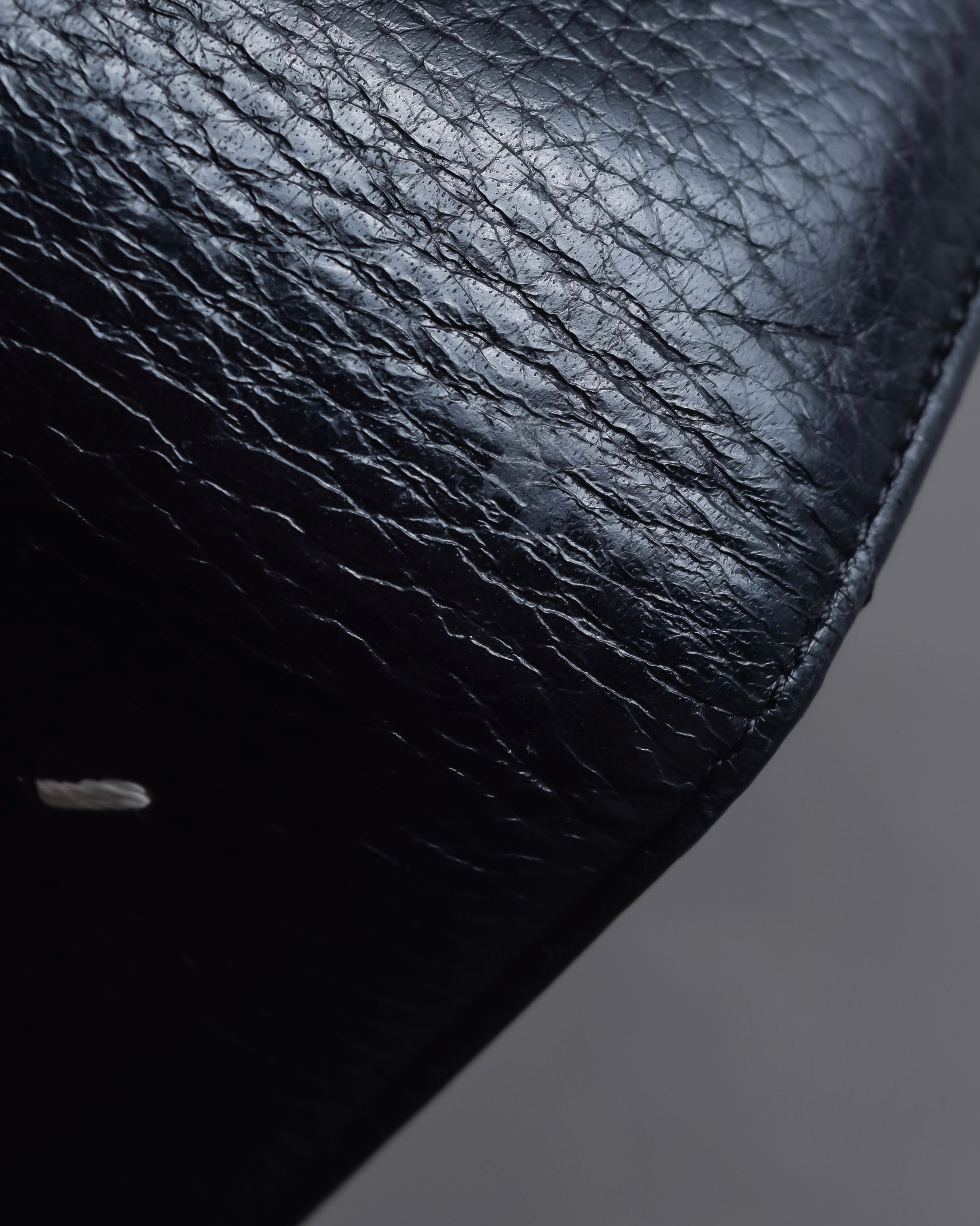 "MAISON MARGIELA" Grain texture leather snap wallet