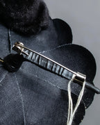 "CHANEL" Deep black camellia brooch