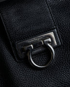 "Salvatore Ferragamo" Gancini motif draping leather bag