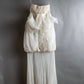 "GIANFRANCO FERRE" Frilled organza pannier docking design pleated dress