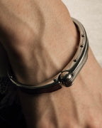 "Dolce & Gabbana" Curved rivet design silver metal bracelet