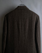 "Dolce &amp; Gabbana" Herringbone pattern slim shape chester coat