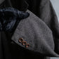 "ARMANI COLLEZIONI" Shoulder width structured oversized herringbone chester coat