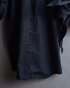 "HERMES" Gaultier period twisted sleeve cotton shirt