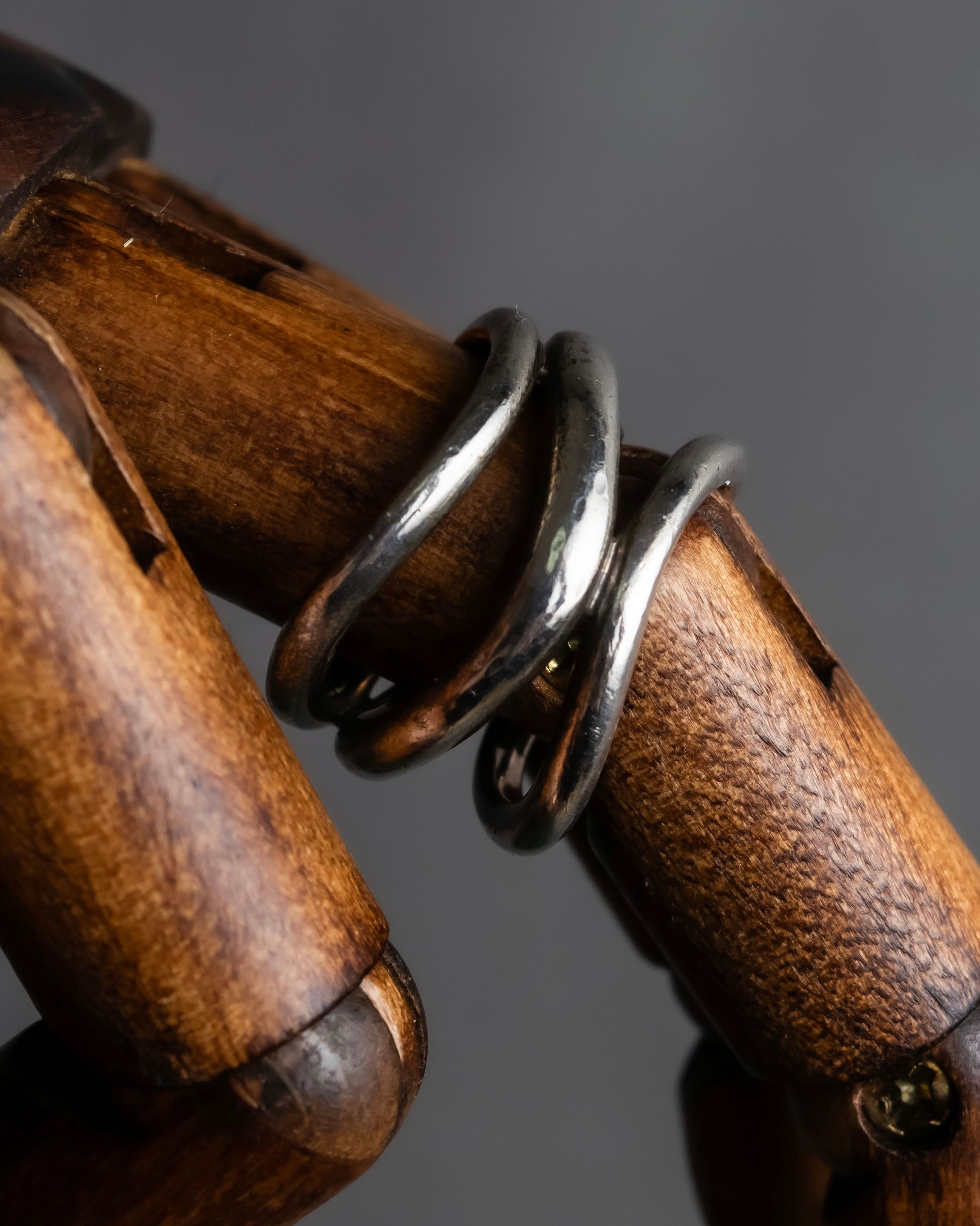 "agete" Three curves organic design silver925 ring