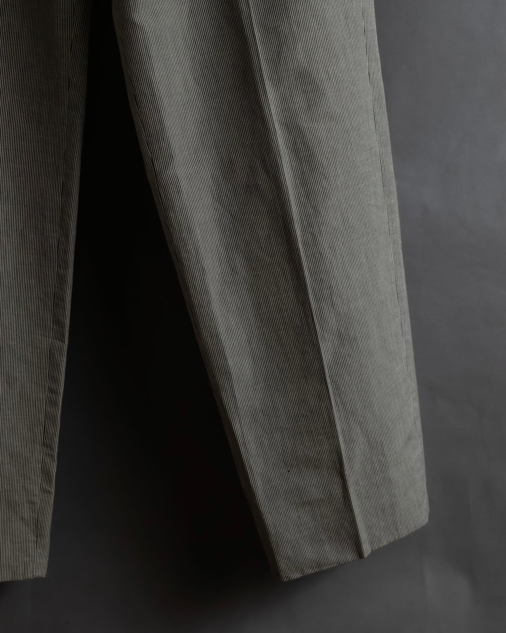 "HERMES" Cotton linen wide tapered slacks